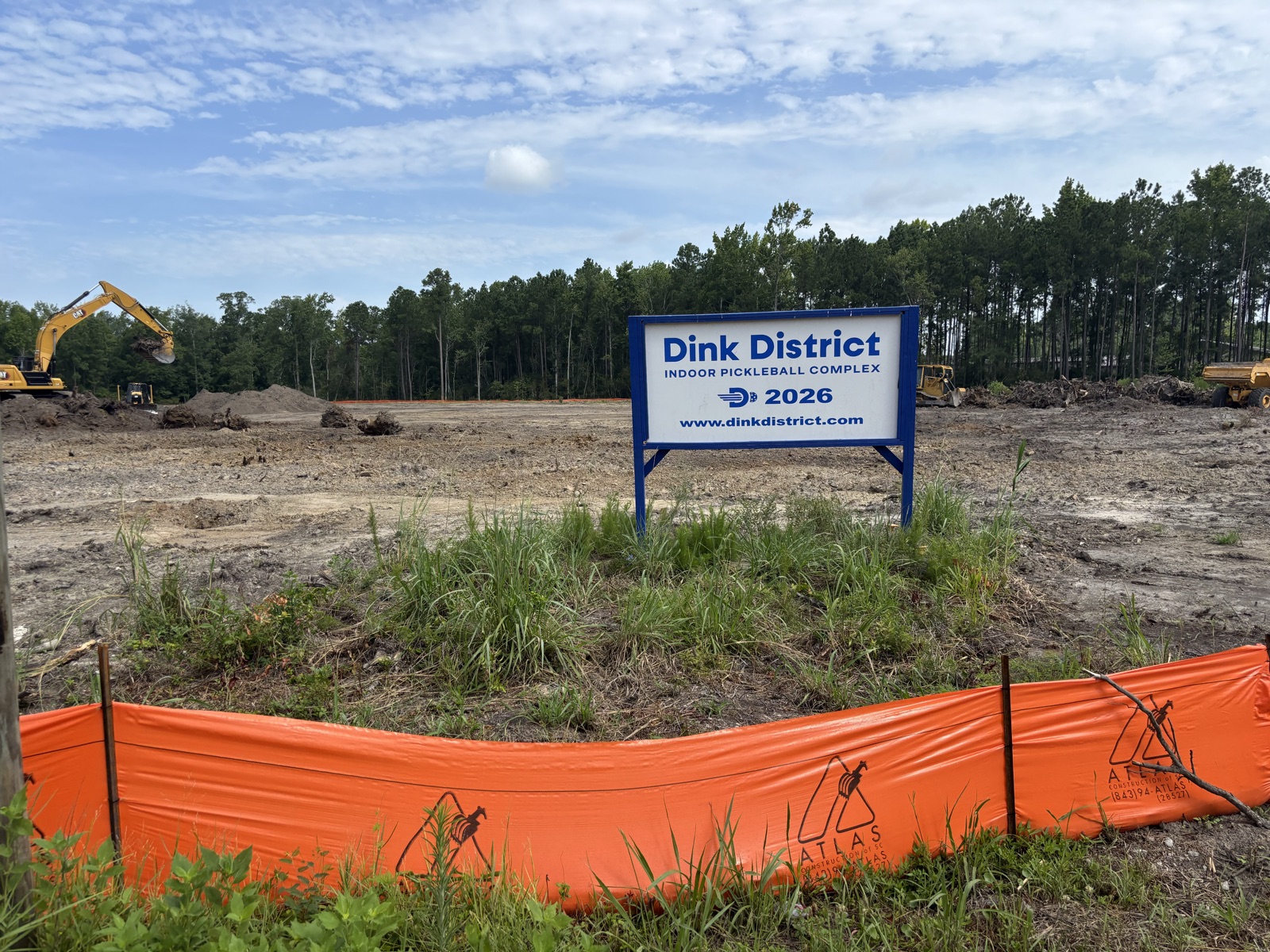 Clearing debris at the construction site