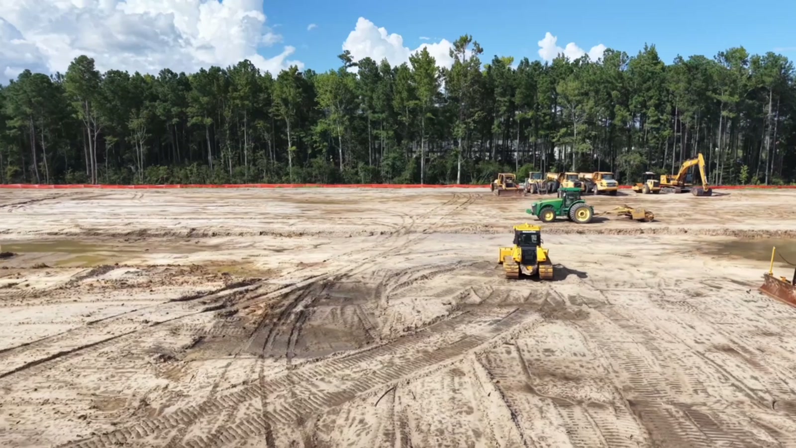 Site setup at the construction site